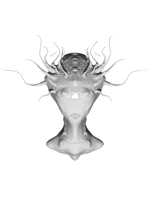 3D buste alien